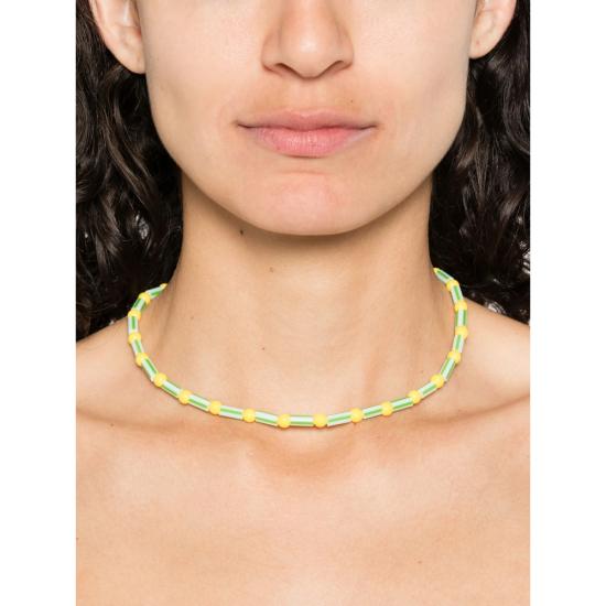 25FW Amori Mori 목걸이/팬던트 CRISTAL COLLAR AMARI GREEN YELLOW - OTHER BRANDS