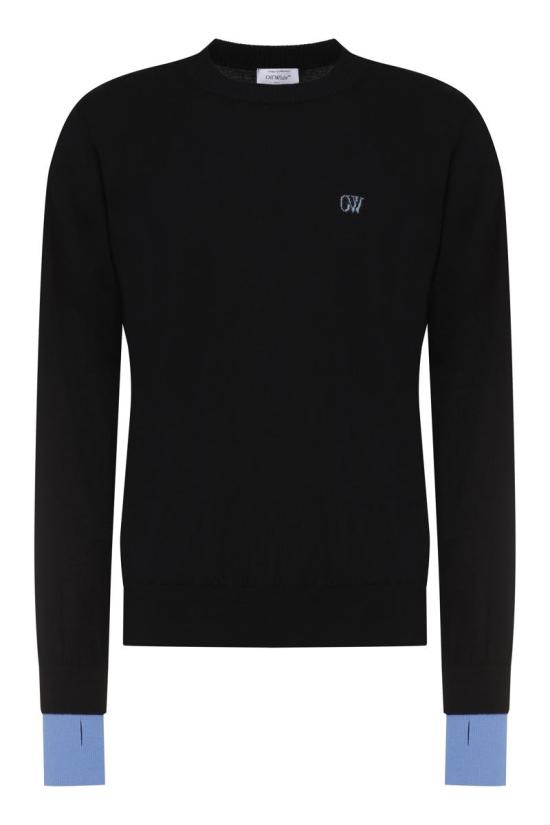  오프화이트 스웨터 OMHE174F23KNI001 4740 Black