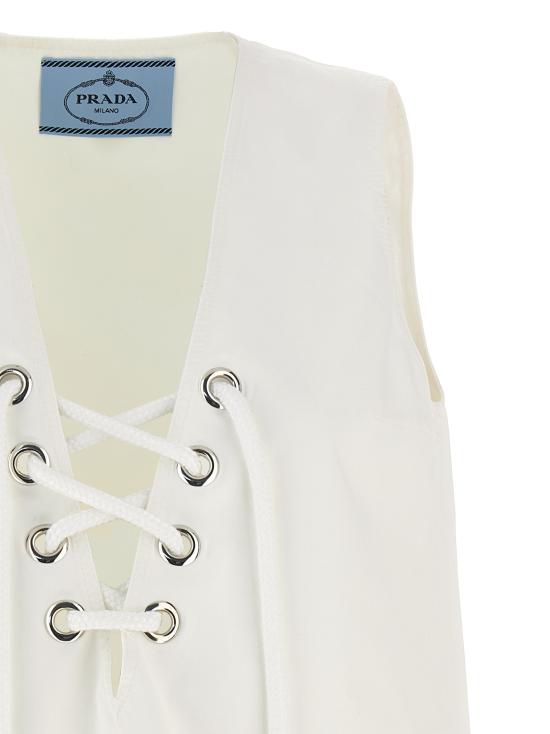 25SS 프라다 숏 원피스 P3P00SOOO16E2F0009 White - PRADA