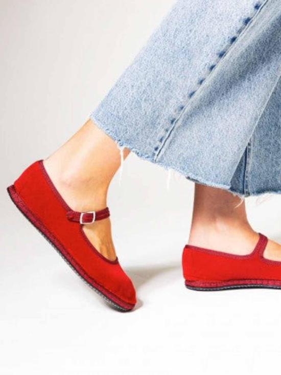  드로게리아 크리벨리니 플랫 슈즈 MJPJVE00VIREDRED Red - DROGHERIA CRIVELLINI