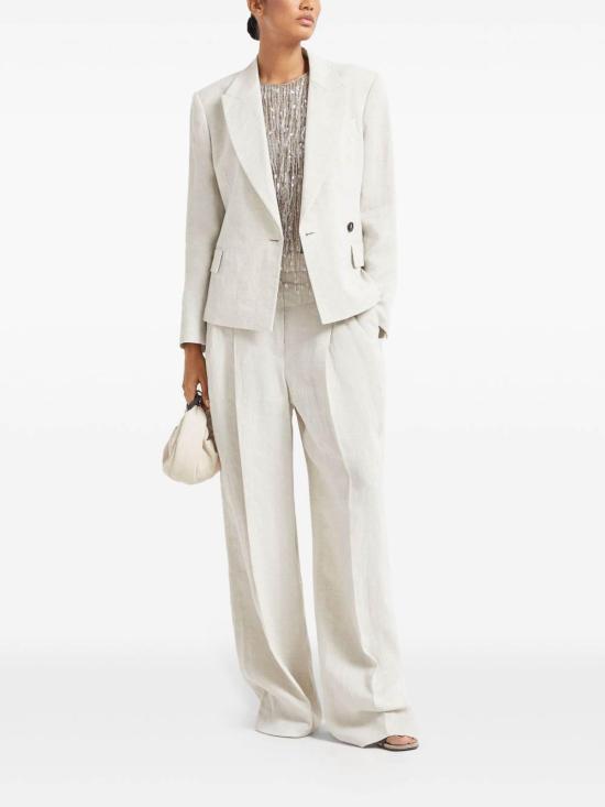  브루넬로 쿠치넬리 스트레이트 팬츠 MH547P8669C169BEIGE Beige - BRUNELLO CUCINELLI