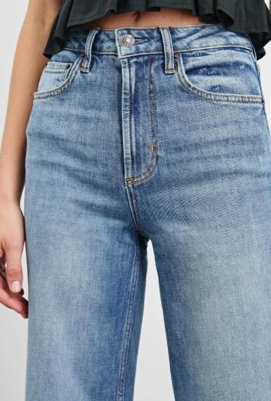  레일즈 데님 팬츠 레일스 게티 크롭 와이드 레그 진 - RAILS