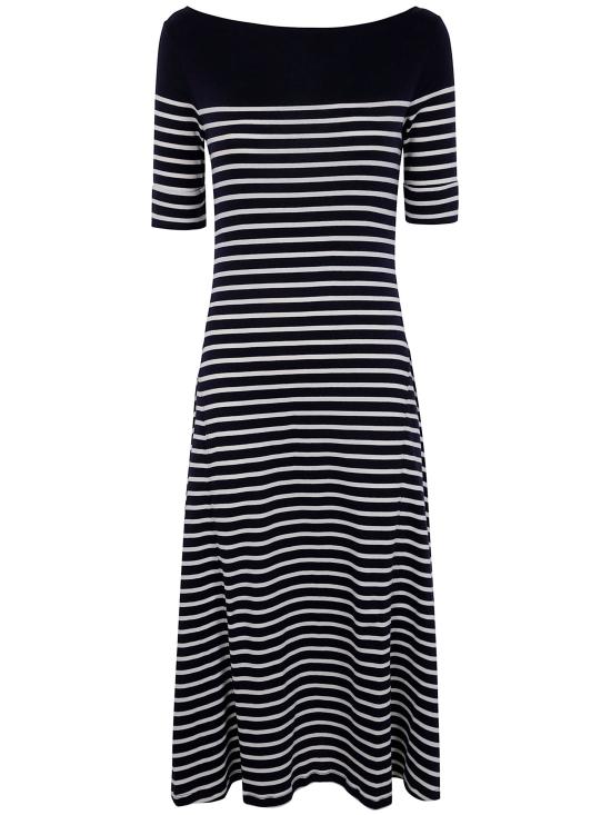 25SS 랄프 로렌 미디 원피스 250957728 002 LAUREN NAVY MASCARPONE CREAM - RALPH LAUREN