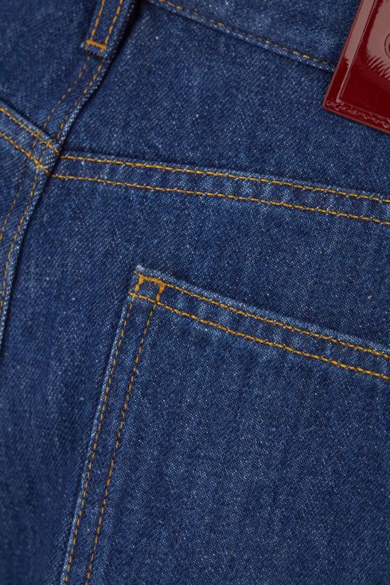 25SS 구찌 백 로고 패치 와이드 데님 팬츠 816971XDC5F 4100 Blu - GUCCI