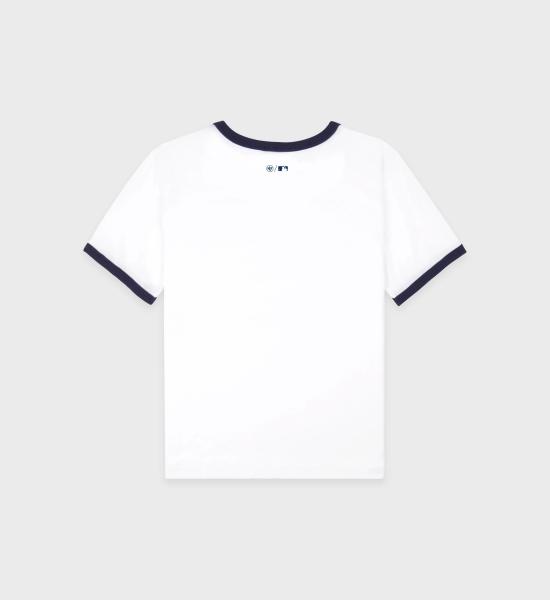 25SS 스포티앤리치 반팔 티셔츠 TO073627667WH50 WHITE DARK NAVY - SPORTY & RICH