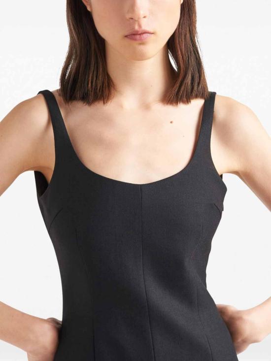 25SS 프라다 미디 스커트 P3L46SOOO132TF0002 Black - PRADA