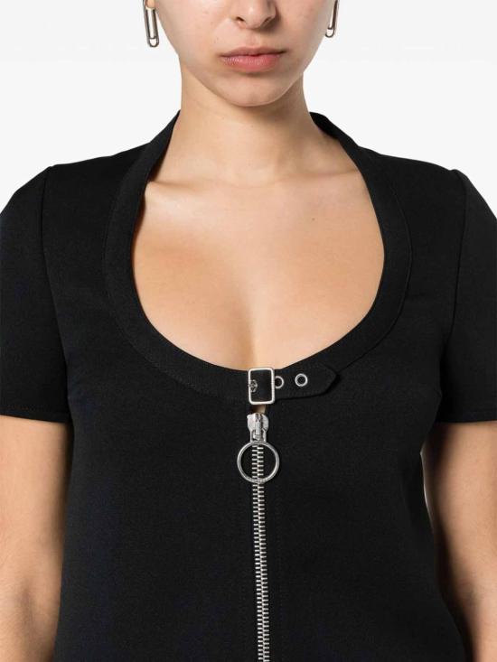  쿠레쥬 미디 원피스 124CRO370PL00079999 Black - COURREGES