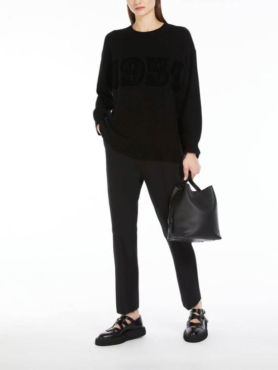  막스마라 네페타 울 블렌드 크레이프 팬츠 2411131081600003 - MAX MARA