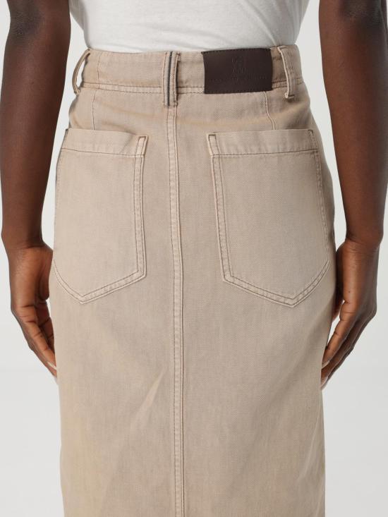 25SS 브루넬로 쿠치넬리 스커트 ML996G3822 C2910 Beige - BRUNELLO CUCINELLI