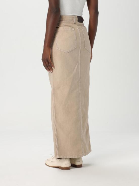 25SS 브루넬로 쿠치넬리 스커트 ML996G3822 C2910 Beige - BRUNELLO CUCINELLI