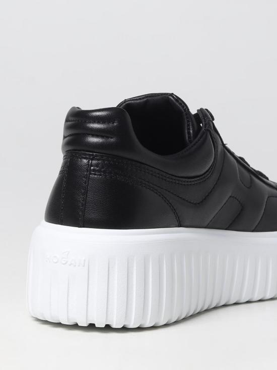 25FW 호간 H-스트라이프 스니커즈 HXW6450FC60LE9 B999 Black - HOGAN