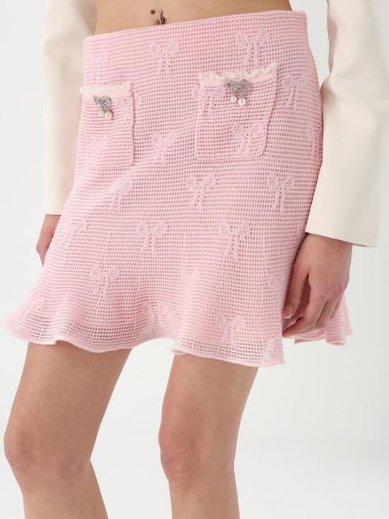 25SS 셀프 포트레이트 스커트 SS25164SKP PINK Pink - SELF PORTRAIT