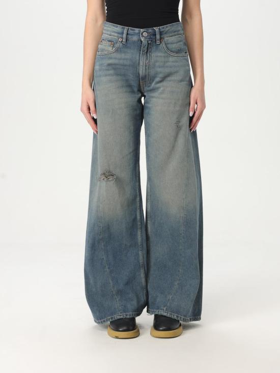 26SS MM6 메종마르지엘라 디스트레스드 와이드 데님 팬츠 S52LA0238M30017 994 Blue