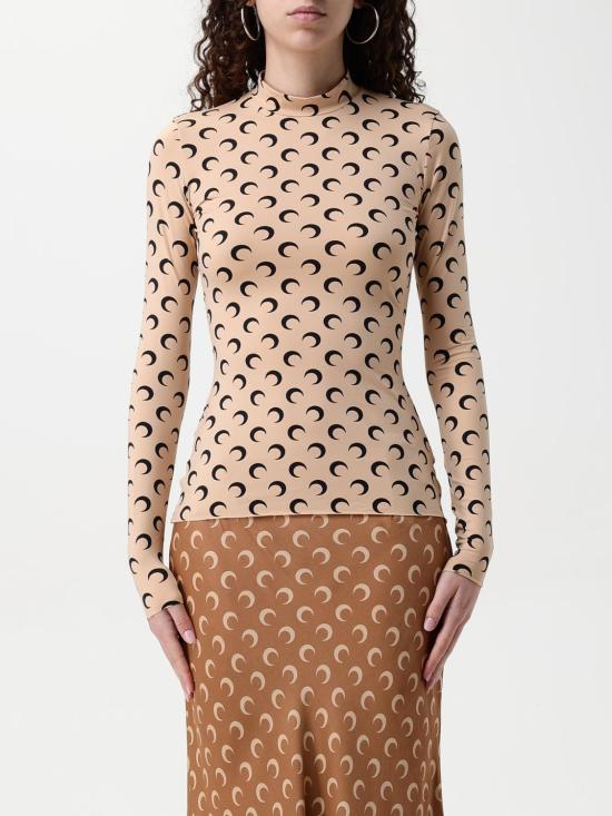 25FW 마린세르 긴팔 티셔츠 WTS005ACJER0001 TA10 Beige