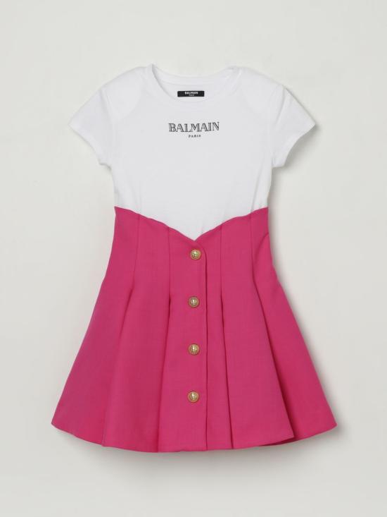 25FW [키즈] 발망 원피스 BW1D21I0196 50LBC Fuchsia