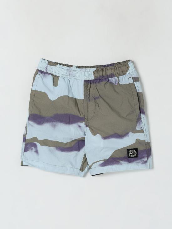 25FW [키즈] 스톤 아일랜드 쇼츠/버뮤다 B100004S0119 V0041 Gnawed Blue