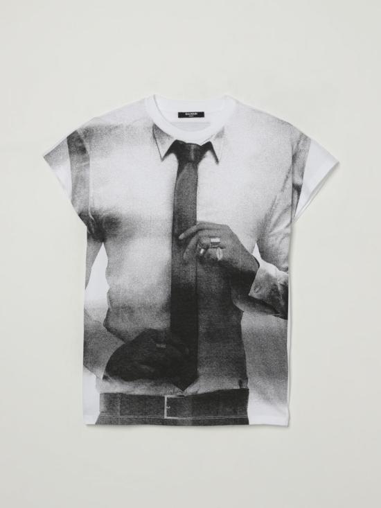 25FW [키즈] 발망 티셔츠 BW8Q51Z0082 100GR White