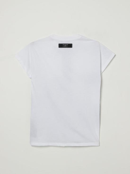 25FW [키즈] 발망 티셔츠 BW8Q51Z0082 100GR White - BALMAIN