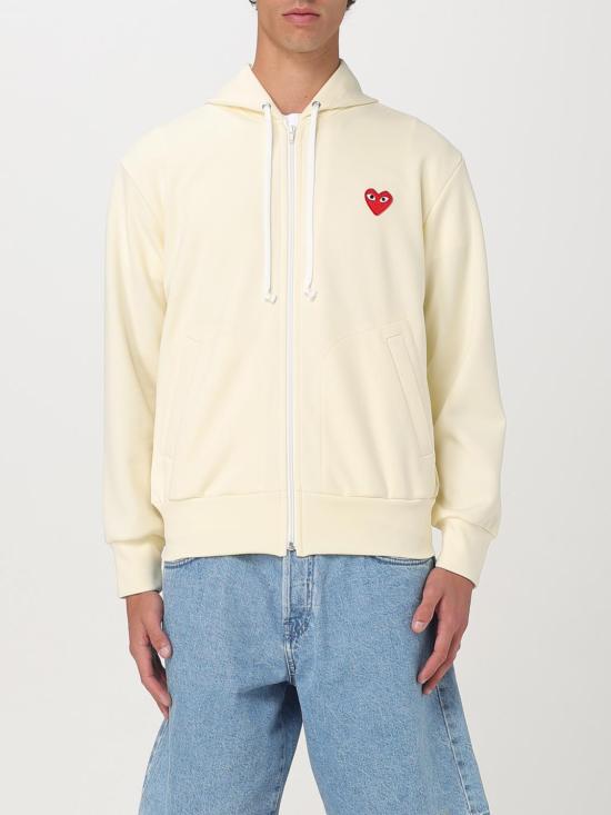 25SS 꼼데가르송 레드 하트 후드 집업 AXT172051 3 White