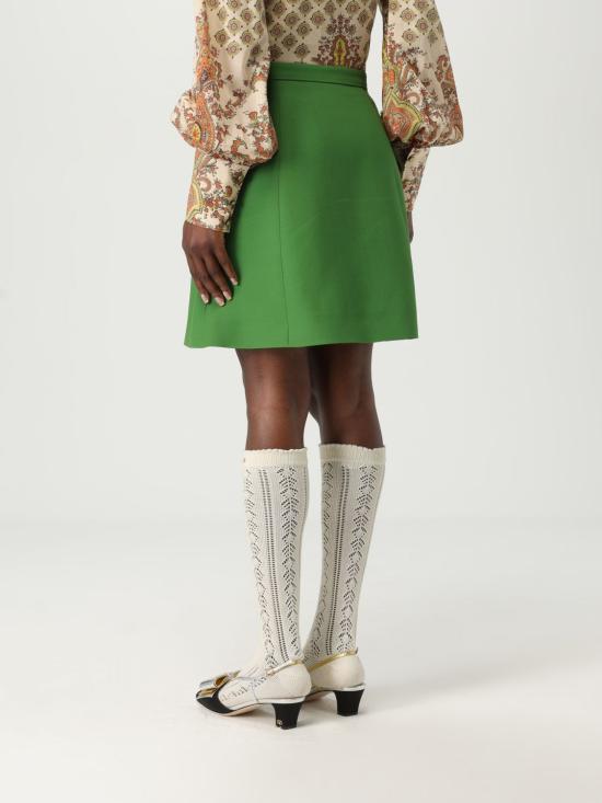 25SS 발렌티노 가라바니 스커트 6B3RACE81CF R6F Green - VALENTINO GARAVANI