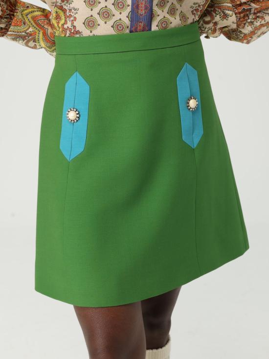 25SS 발렌티노 가라바니 스커트 6B3RACE81CF R6F Green - VALENTINO GARAVANI