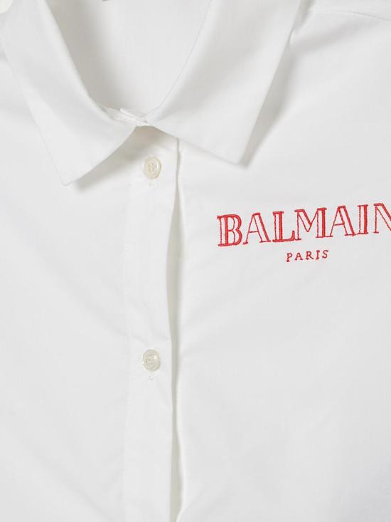 25FW [키즈] 발망 셔츠 BW5A10P0479 100RO White - BALMAIN