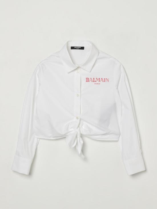 25FW [키즈] 발망 셔츠 BW5A10P0479 100RO White