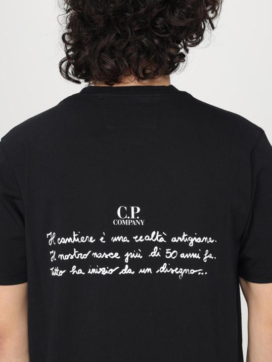 25SS 씨피 컴퍼니 반팔 티셔츠 18CMTS319A005431G 999 Black - C.P. COMPANY