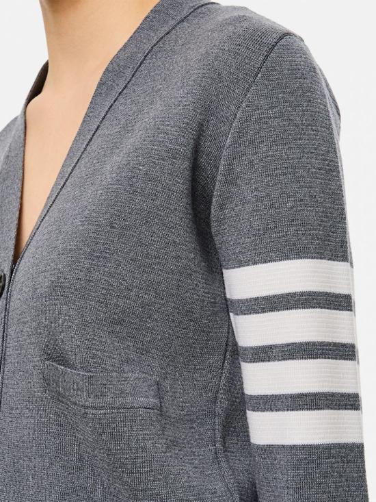 25SS 톰브라운 가디건 FKC207A00014 035 Grey - THOM BROWNE