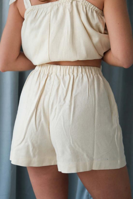  NA NIN 숏팬츠 Na Nin Dimitri 우븐 실크 쇼트 내추럴 - OTHER BRANDS