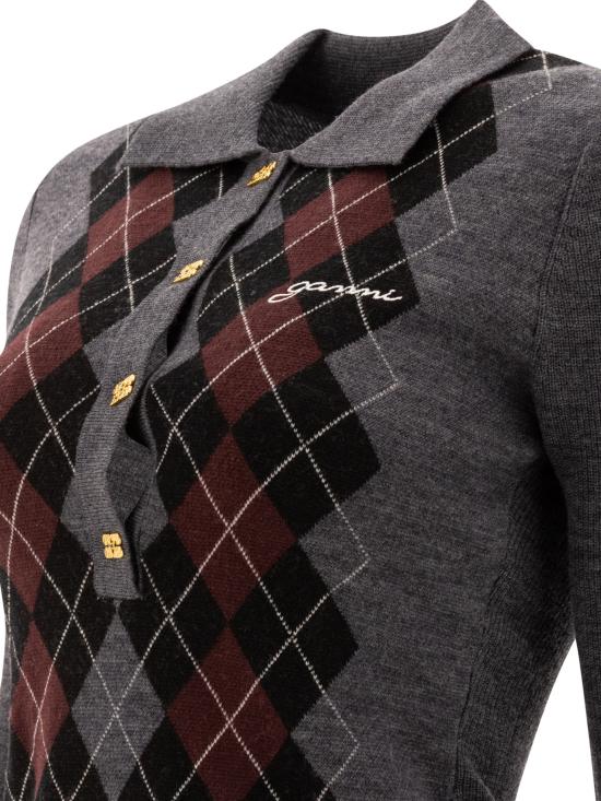 25FW 가니 긴팔 티셔츠 K2314523 Grey - GANNI