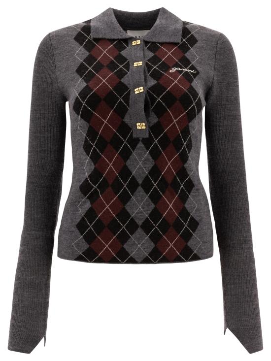 25FW 가니 긴팔 티셔츠 K2314523 Grey