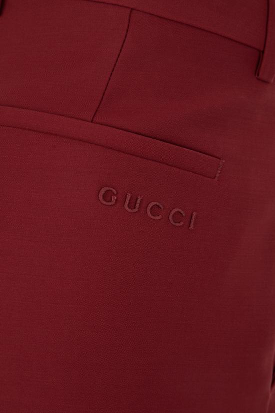 25SS 구찌 스트레이트 팬츠 828769Z7AO2 6052 ROSSO ANCORA - GUCCI