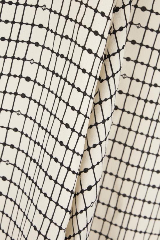 25SS 펜디 롱 원피스 FDD301AUOL F08QQ WHITE BLACK - FENDI