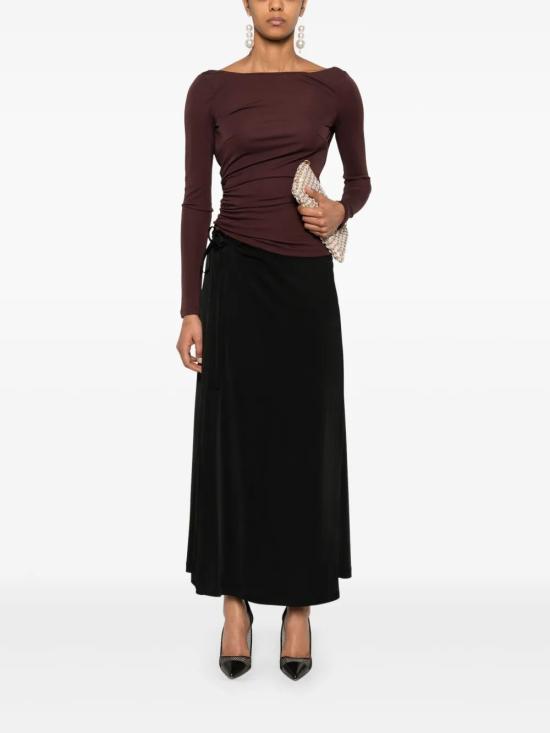 25SS 엘리자베타프랜치 긴팔 티셔츠 MD01352E2 644 CACAO - ELISABETTA FRANCHI