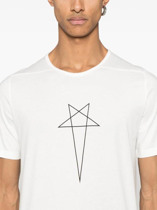 25SS 릭 오웬스 반팔 티셔츠 DU01E3250RNEP3P 1109 MILK BLACK - RICK OWENS