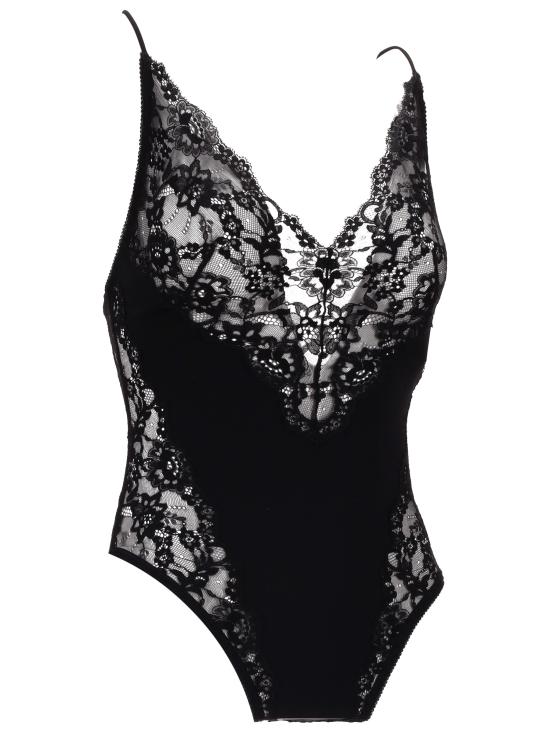 25SS 생로랑 바디수트 티셔츠 813977Y3K27 1000 NERO - SAINT LAURENT