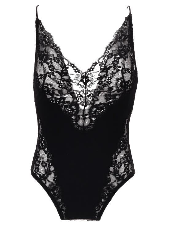 25SS 생로랑 바디수트 티셔츠 813977Y3K27 1000 NERO