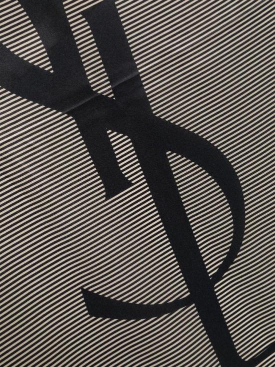 25SS 생로랑 머플러/스카프 8221383Y039 4178 NAVY IVORY - SAINT LAURENT