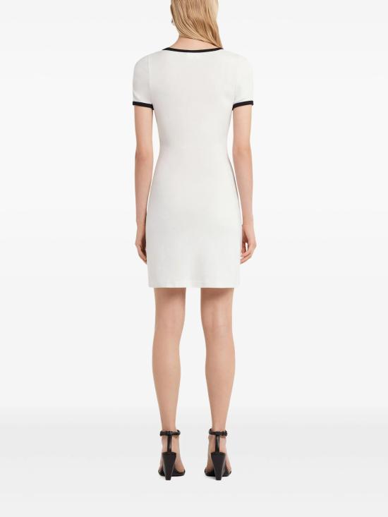 25SS 쿠레쥬 숏 원피스 225JRO600JS0203 0098 HERITAGE WHITE BLACK - COURREGES