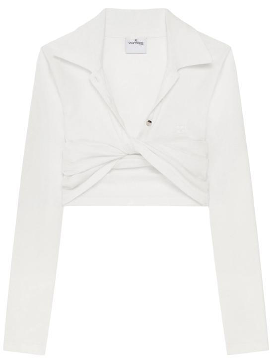 25SS 쿠레쥬 폴로 티셔츠 225JPO048JS0193 0001 HERITAGE WHITE