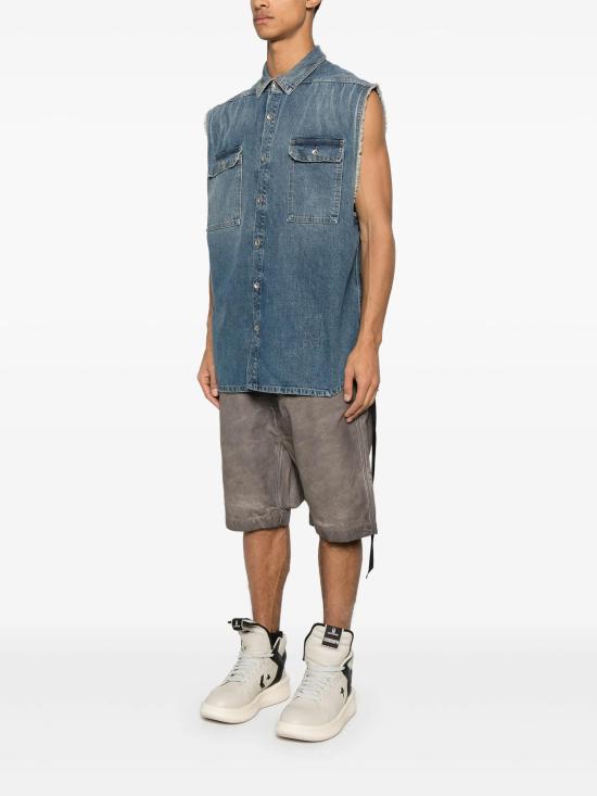 25SS 릭 오웬스 베스트 DU01E3764DWB 06 WASHED INDIGO - RICK OWENS