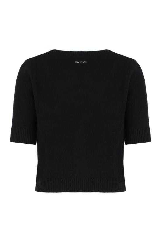  구찌 울 캐시미어 가디건 770032XKDRL 1000 Black - GUCCI