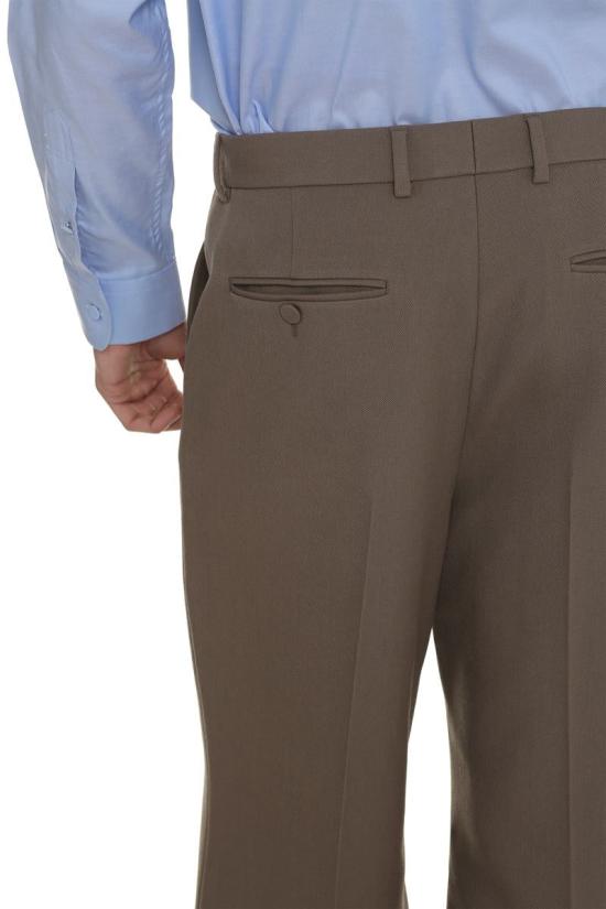  구찌 울 개버딘 트라우저 723677ZAHE0 2144 Brown - GUCCI