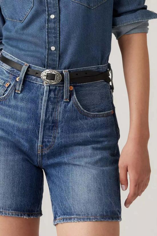  리바이스 데님 숏팬츠 미드 사이 숏 반바지 데님 - LEVI'S