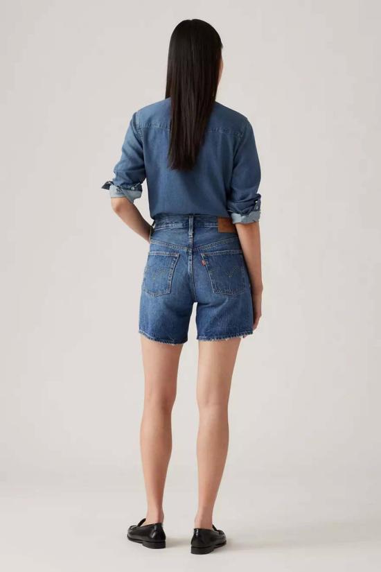  리바이스 데님 숏팬츠 미드 사이 숏 반바지 데님 - LEVI'S