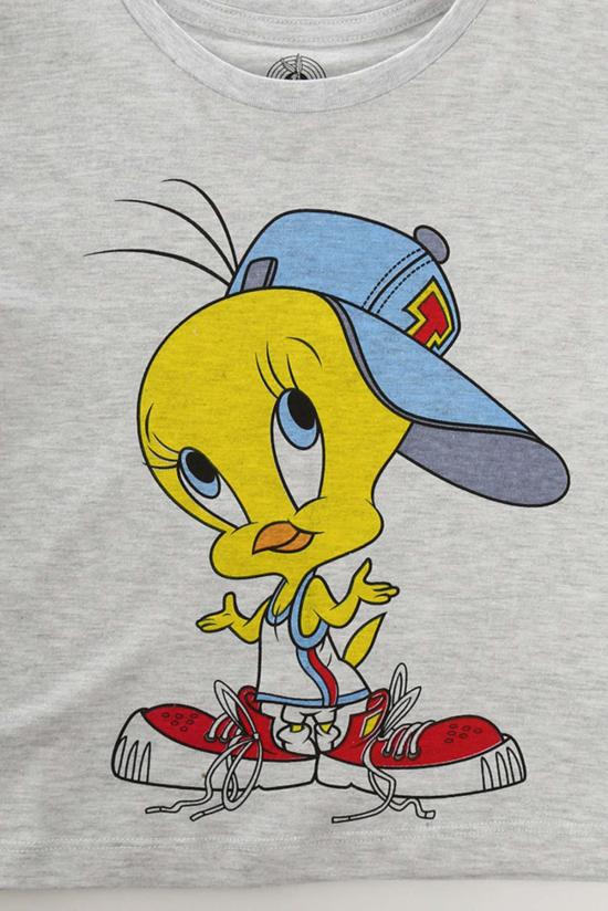  [키즈] 일레븐파리 티셔츠 리틀 일레븐 파리 티티카 트위티 Ss 티셔츠 라이트 그레이 - ELEVENPARIS