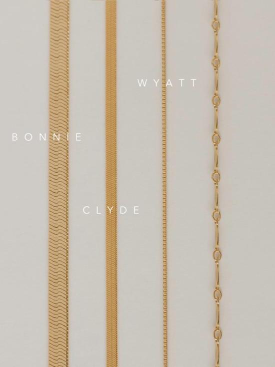  메리위프 목걸이/팬던트 메레위프 와이엇 체인 골드 - MEREWIF