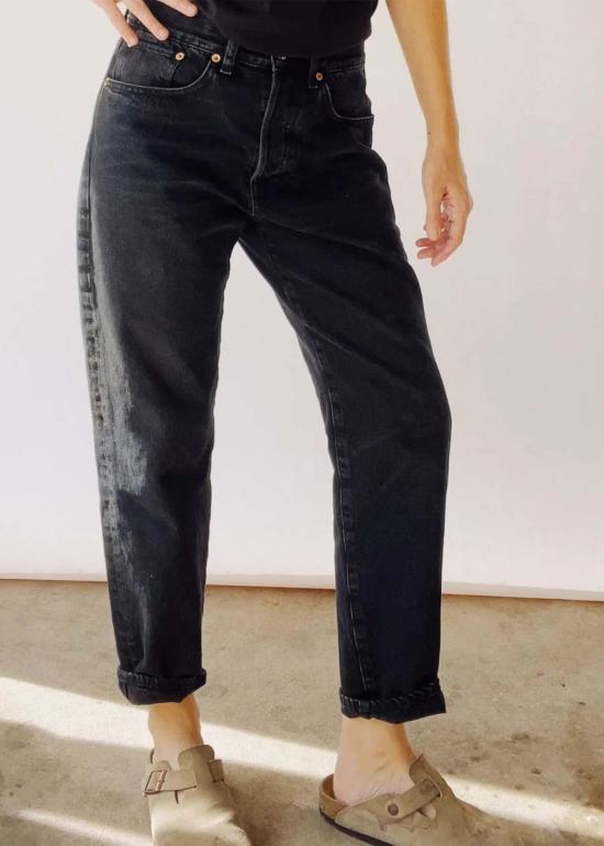  헤이갱 데님 팬츠 헤이 갱 루즈 크롭 - HEY GANG