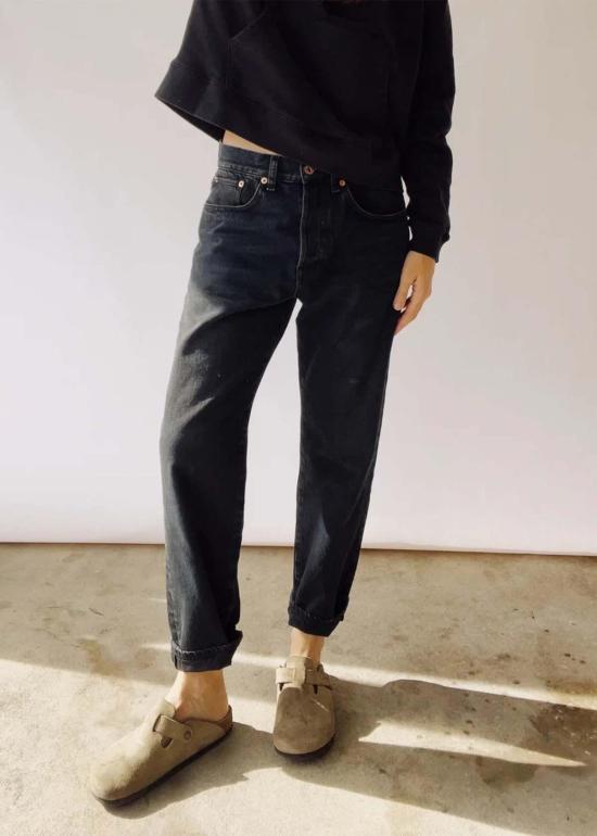  헤이갱 데님 팬츠 헤이 갱 루즈 크롭 - HEY GANG